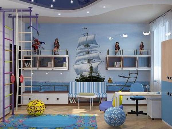 Стильная детская в морском стиле: интересные идеи для комнаты с фото