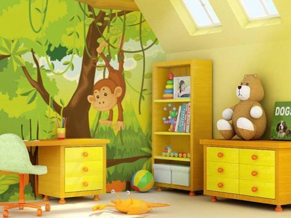 Фотообои для детской комнаты: подбор оптимального типа композиции для самых ... - фото