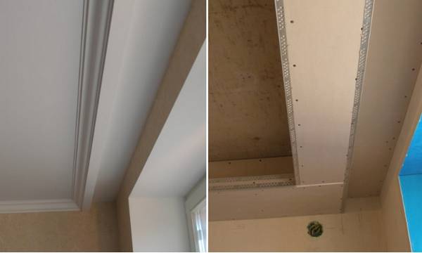 Как сделать нишу с подсветкой на потолке из гипсокартона - фото