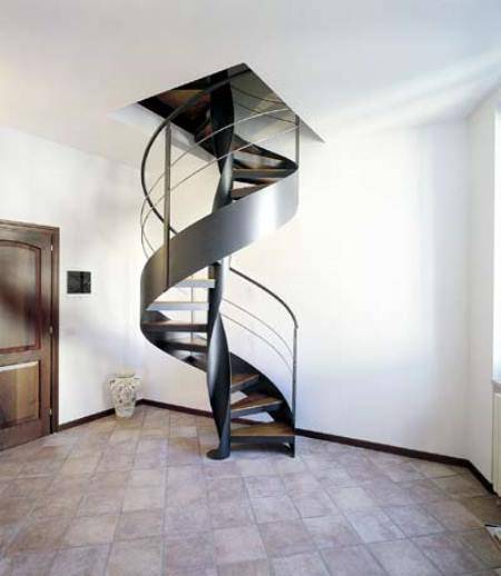 Металлическая винтовая лестница: 4 вида и их назначение с фото