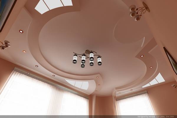 Современные потолки из гипсокартона для спальни (35 фото-идей) - фото