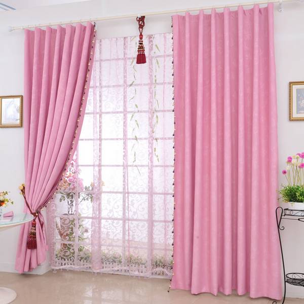 Оформление интерьера розовыми шторами: 7 идей для сочетаний - фото