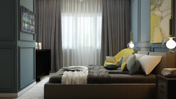 Игра света и цвета в роскошной спальне «Anneke» в классическом стиле с фото
