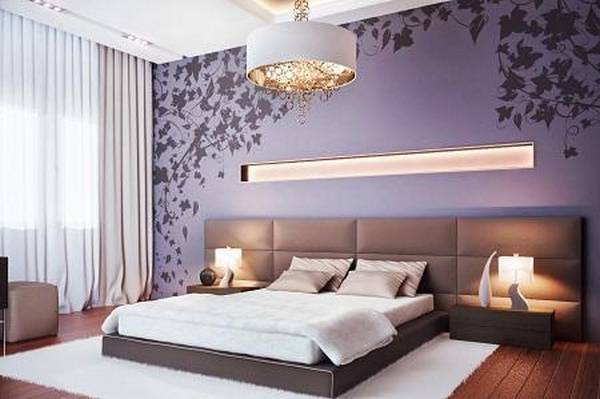 Правила оформления спальни в стиле модерн: 6 возможных материалов отделки с фото
